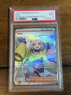 2024 Pokemon SVP IONO Premium Tournament Coll #124 PSA 9 Mint Full Art promo - Image 1