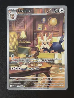 Pokemon Herdier 155/086 Illustration Rare (White Flare) - Image 1
