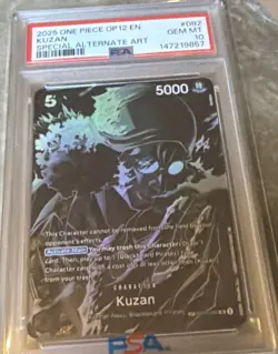 2025 ONE PIECE OP12-LEGACY OF THE MASTER KUZAN SPECIAL ALTERNATE ART PSA 10 - Image 1