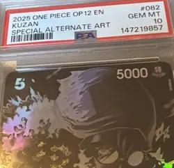 2025 ONE PIECE OP12-LEGACY OF THE MASTER KUZAN SPECIAL ALTERNATE ART PSA 10 - Image 3
