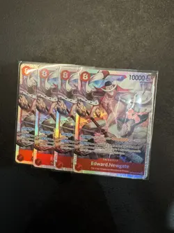 Edward Newgate OP16-003 SR One Piece TCG English X4 PLAYSET ⚠ - Image 1