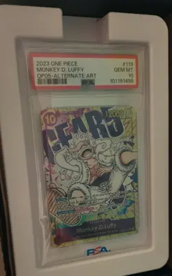 ONE PIECE MONKEY D. LUFFY OP05 #119 GEM MT PSA 10 - Image 3