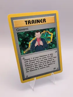 Giovanni - 104/132 Regular Rare English Gym Challenge Pokemon Card LP - Image 1