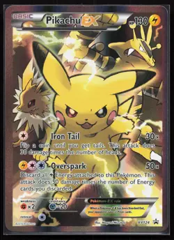 #3 Pikachu EX XY124 Black Star Promo 2016 Full Art Holo Rare Pokemon Card TCG - Image 1