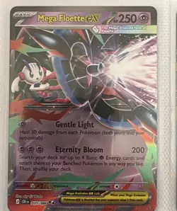 Mega Floette ex 035/086 Holo NM Pokemon Card ME04 Chaos Rising - Image 1