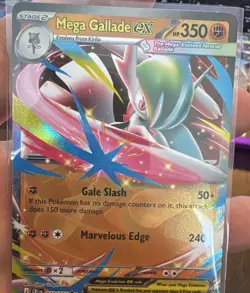 Mega Gallade ex 048/086 Holo NM Pokemon Card ME04 Chaos Rising - Image 1