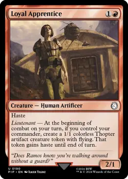 Loyal Apprentice PIP 190 MTG Universes Beyond: Fallout Uncommon EN NM - Image 1