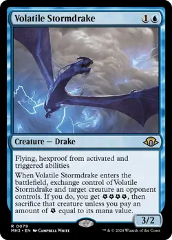 Volatile Stormdrake - Foil NM MTG Modern Horizons 3 - Image 1
