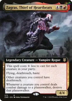 Foil Zagras, Thief of Heartbeats (Extended Art) - 372 - NM - Zendikar Rising - Image 1