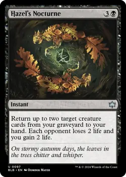 Hazel's Nocturne BLB 97 MTG Bloomburrow Uncommon Normal EN NM - Image 1
