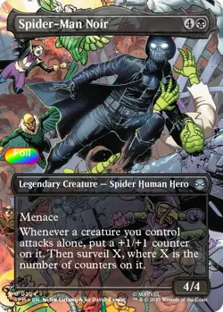 Foil Spider-Man Noir (Borderless) - 204 - NM - Marvel's Spider-Man - Image 1
