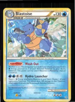 Blastoise 13/95 Rare HGSS Unleashed Pokemon Moderately Played - Image 1