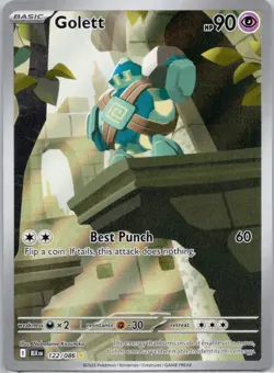Golett - 122/086 Holofoil Illustration Rare SV: Black Bolt 122/086 NM Pokemon... - Image 1