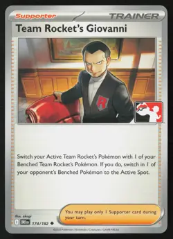 Team Rocket's Giovanni 174/182 Play! Pokemon Prize Pack Series 8 Non-Holo NM - Image 1
