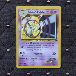 Sabrina's Kadabra Unlimited Gym Challenge 58/132 Pokemon TCG WotC | DAMAGED - Image 1