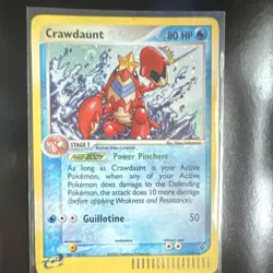 Crawdaunt Pokemon TCG EX Dragon Holo Rare 3/97 80 HP English 2003 - Image 1