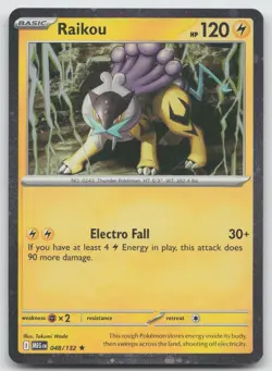 Raikou (Cosmos Holo) 048/132 Holo Promo Mega Evolution Pokemon Holo Near Mint - Image 1