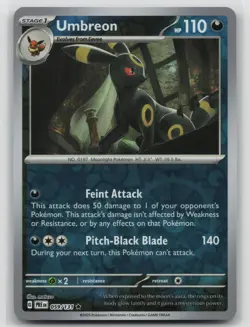Umbreon 059/131 Holo Rare Prismatic Evolutions Pokemon Reverse Holo Near Mint - Image 1