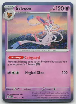 Sylveon 040/131 Holo Rare Prismatic Evolutions Pokemon Holo Lightly Played - Image 1