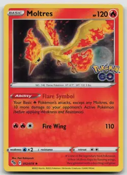 Moltres 012/078 Holo Rare Pokemon GO Pokemon Holo Near Mint - Image 1