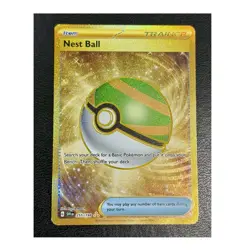 Pokemon TCG Nest Ball 255/198 SV01 Scarlet & Violet Gold Secret Rare Holo Eng - Image 1