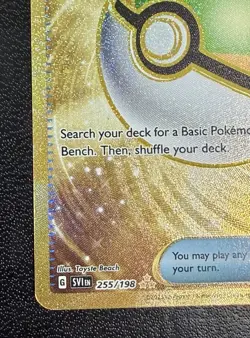 Pokemon TCG Nest Ball 255/198 SV01 Scarlet & Violet Gold Secret Rare Holo Eng - Image 2