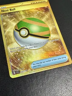 Pokemon TCG Nest Ball 255/198 SV01 Scarlet & Violet Gold Secret Rare Holo Eng - Image 3