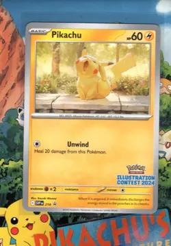 Pokemon TCG Pikachu SVP214 Illustration Contest Stamped Promo NM/M - Image 1