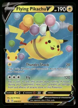 Flying Pikachu V 006/025 Holo V Rare Celebrations Pokemon DMG - Image 1