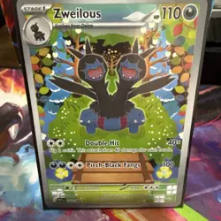 Pokemon Zweilous 147/086 Sv: White Flare Illustration Rare Full Art Holo 110 HP - Image 1