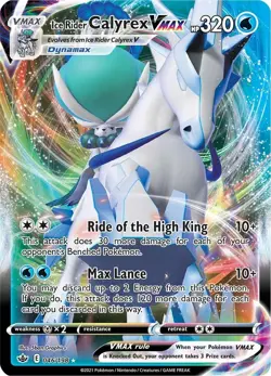 Ice Rider Calyrex VMAX SWSH06 046/198 Pokemon SWSH06: Chilling Reign Ultra Ra... - Image 1