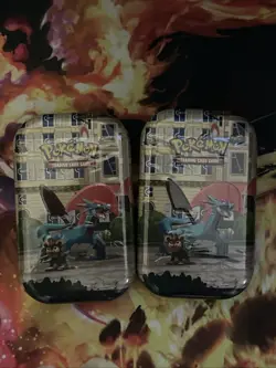 2 Pokemon TCG Lumiose City Mini Tins Salamence and Litleo 2 Tins - Image 1