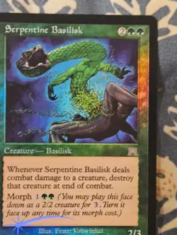 Serpentine Basilisk FOIL Onslaught MAGIC MTG MP - Image 4
