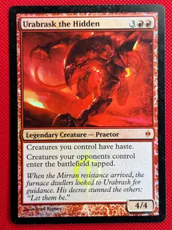 MTG Foil 1X Urabrask the Hidden X1 New Phyrexia Magic - MP/PL - Image 1