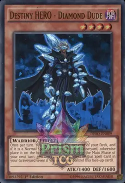 1st ed Destiny HERO - Diamond Dude super rare DESO-EN009 Yugioh - Image 1