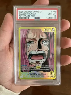 Bandai One Piece CCG Jewelry Bonney Carrying on His Will Leader Foil OP13-100 - Image 1