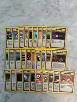 Pokemon Card Lot 1999 WOTC 30 Different Trainer Cards All NM Many Rare. - Image 1