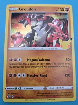 Pokemon Card TCG Groudon 017/025 Holo Rare Celebrations 25th Anniversary LP - Image 1