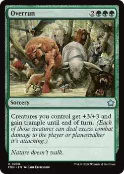 Overrun FDN 230 MTG Foundations Uncommon Foil EN NM - Image 1