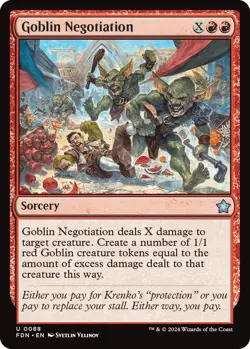 Goblin Negotiation FDN 88 MTG Foundations Uncommon Normal EN NM - Image 1