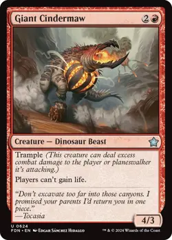 Giant Cindermaw FDN 624 MTG Foundations Uncommon Normal EN NM - Image 1