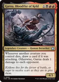 Garna, Bloodfist of Keld FDN 658 MTG Foundations Uncommon Normal EN NM - Image 1