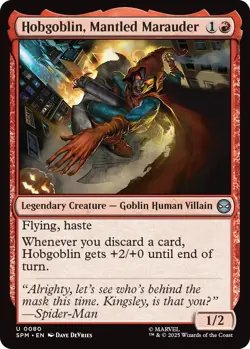Hobgoblin, Mantled Marauder SPM 80 MTG Marvel's Spider-Man Uncommon Foil EN NM - Image 1