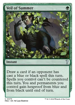Veil of Summer (White Border) - 75 - NM - Mystery Booster 2 - Image 1