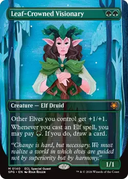 Leaf-Crowned Visionary (Borderless) - 140 - NM - Special Guests - Image 1