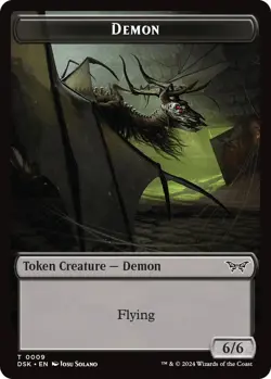 Demon Token DSK 9 MTG Duskmourn: House of Horror Token Normal EN NM - Image 1
