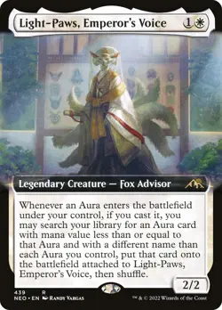 Light-Paws, Emperor's Voice (Extended Art) - 439 - NM - Kamigawa: Neon Dynasty - Image 1