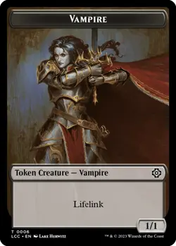 Vampire (0006) // Vampire Demon Double-Sided Token LCC 6 // 15 MTG Commander:... - Image 1