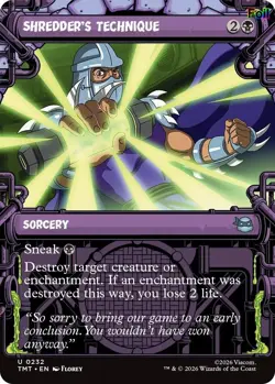 Foil Shredder's Technique (Showcase) - 232 - NM - Teenage Mutant Ninja Turtles - Image 1
