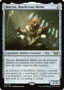 Marvin, Murderous Mimic - 253 - NM - Promo Pck: Duskmourn: House of Horror - Image 1